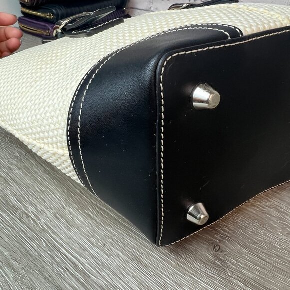 Vintage Coach 4467 Woven Straw Mini Tote Bag - Picture 5 of 8